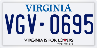 VA license plate VGV0695
