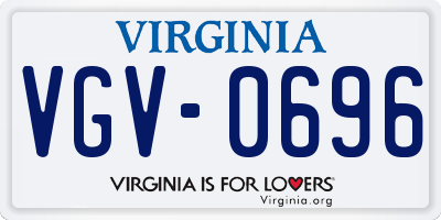 VA license plate VGV0696