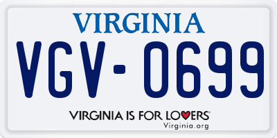 VA license plate VGV0699