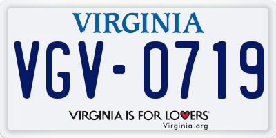 VA license plate VGV0719