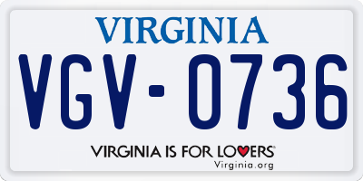 VA license plate VGV0736