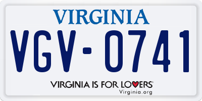 VA license plate VGV0741