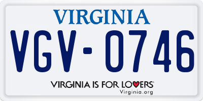 VA license plate VGV0746