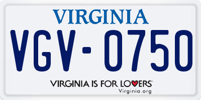 VA license plate VGV0750