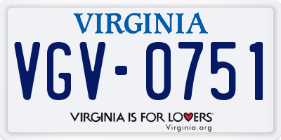VA license plate VGV0751