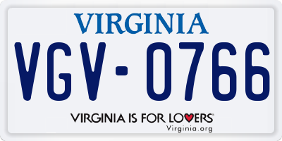 VA license plate VGV0766