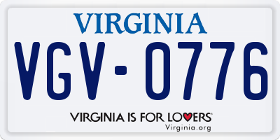 VA license plate VGV0776