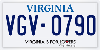 VA license plate VGV0790