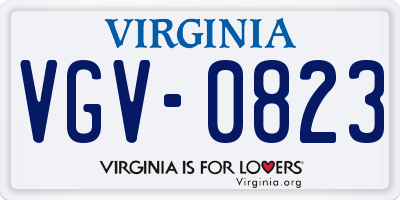 VA license plate VGV0823