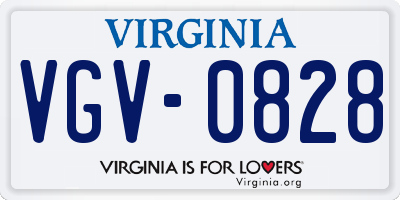 VA license plate VGV0828