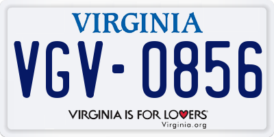 VA license plate VGV0856