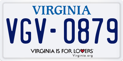 VA license plate VGV0879