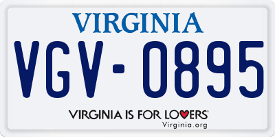 VA license plate VGV0895