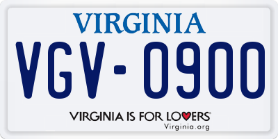 VA license plate VGV0900