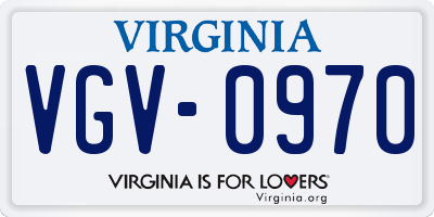 VA license plate VGV0970