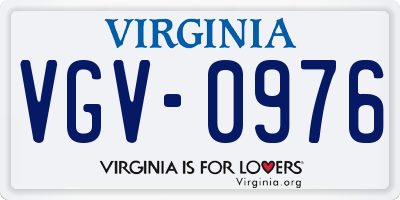 VA license plate VGV0976