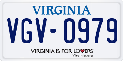 VA license plate VGV0979