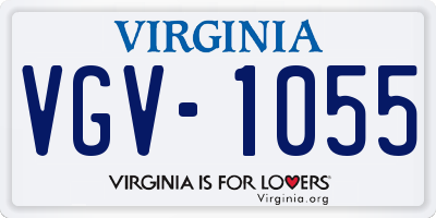VA license plate VGV1055