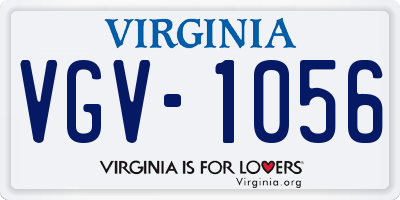 VA license plate VGV1056