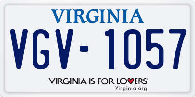 VA license plate VGV1057