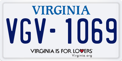 VA license plate VGV1069