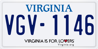 VA license plate VGV1146