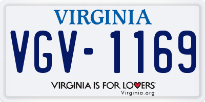 VA license plate VGV1169