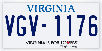 VA license plate VGV1176
