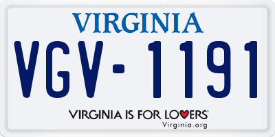 VA license plate VGV1191