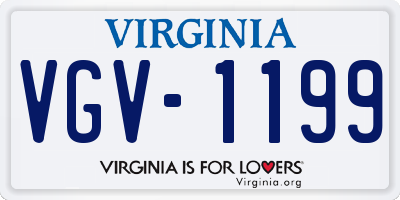 VA license plate VGV1199