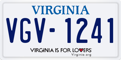 VA license plate VGV1241