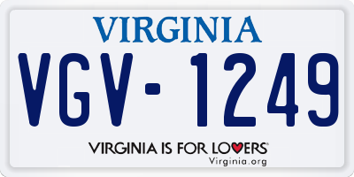 VA license plate VGV1249
