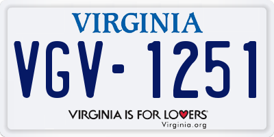 VA license plate VGV1251