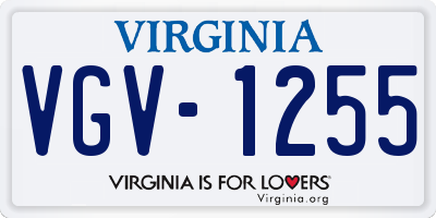 VA license plate VGV1255