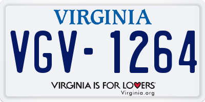 VA license plate VGV1264