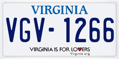 VA license plate VGV1266