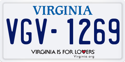 VA license plate VGV1269
