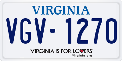 VA license plate VGV1270