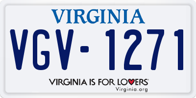 VA license plate VGV1271