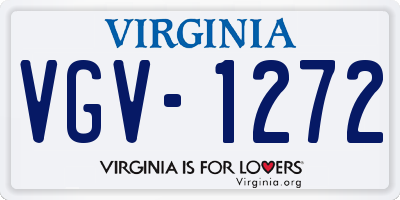 VA license plate VGV1272