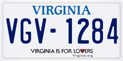 VA license plate VGV1284