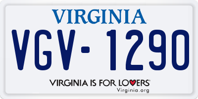 VA license plate VGV1290