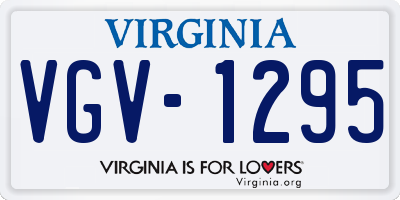 VA license plate VGV1295