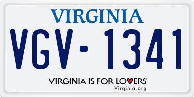 VA license plate VGV1341