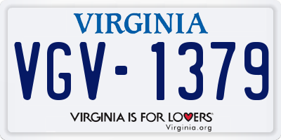 VA license plate VGV1379