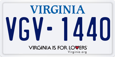 VA license plate VGV1440