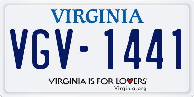 VA license plate VGV1441
