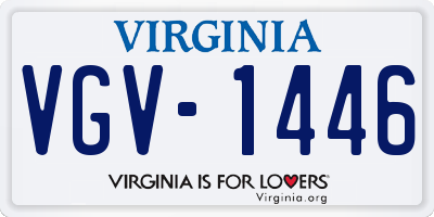 VA license plate VGV1446