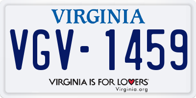 VA license plate VGV1459