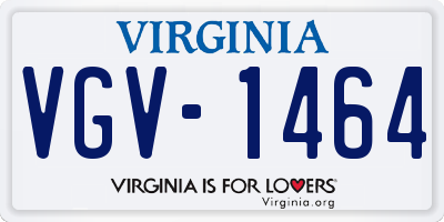 VA license plate VGV1464
